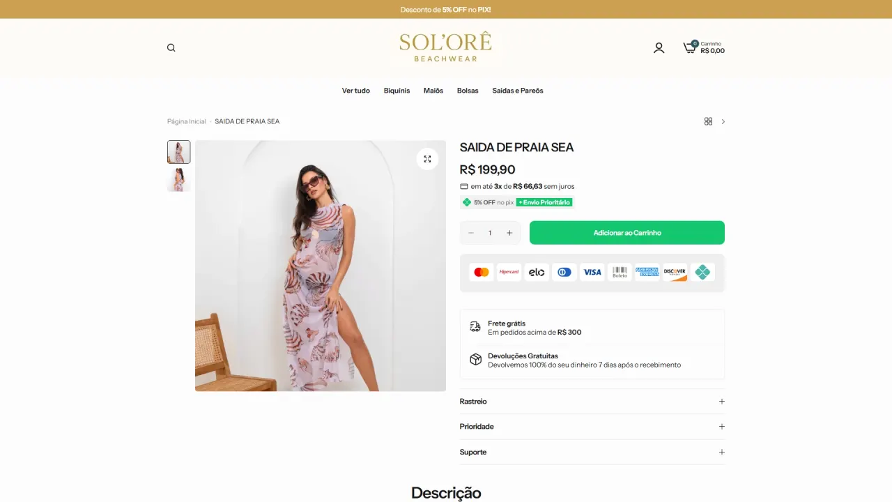 Captura de Solore Beachwear, imagen 7 de 9