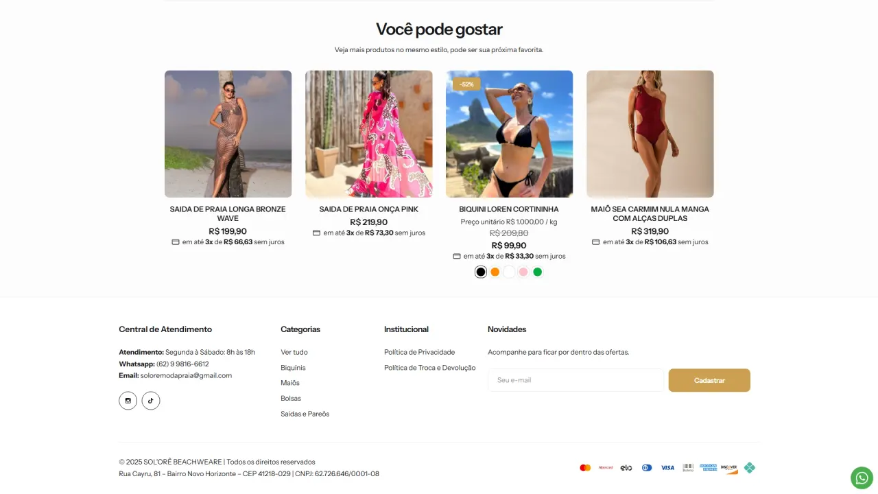 Captura de Solore Beachwear, imagen 9 de 9